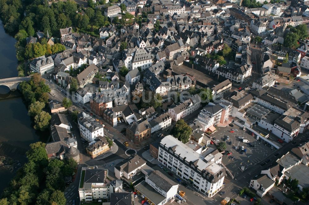 Limburg an der Lahn von oben - Stadtansicht der Altstadt von Limburg an der Lahn im Bundesland Hessen