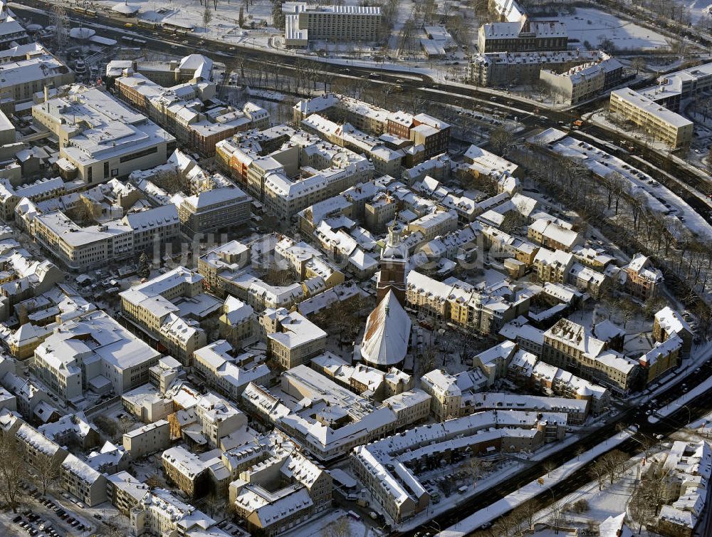 Luftaufnahme Berlin - Stadtansicht Altstadt Spandau in Berlin im Winter