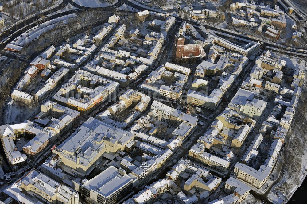 Luftaufnahme Berlin - Stadtansicht Altstadt Spandau in Berlin im Winter