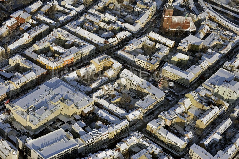 Berlin aus der Vogelperspektive: Stadtansicht Altstadt Spandau in Berlin im Winter