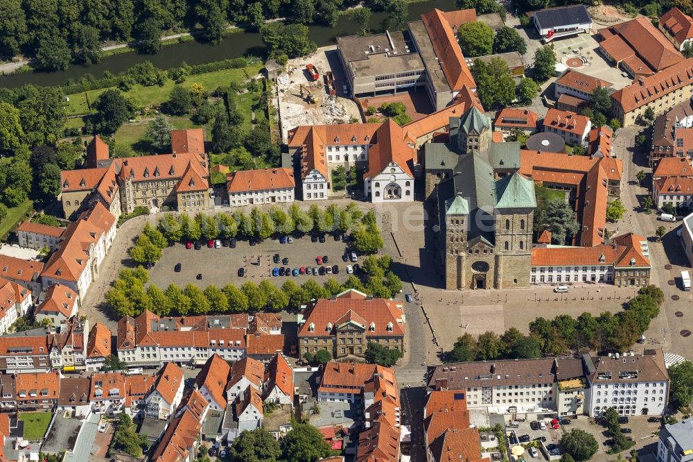 Luftbild Osnabrück - Stadtansicht vom Altstadtzentrum mit dem Dom St. Peter am Domplatz Osnabrück im Bundesland Niedersachsen