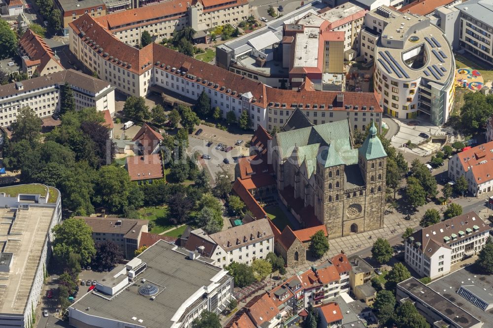 Osnabrück von oben - Stadtansicht vom Altstadtzentrum mit dem Dom St. Peter am Domplatz Osnabrück im Bundesland Niedersachsen