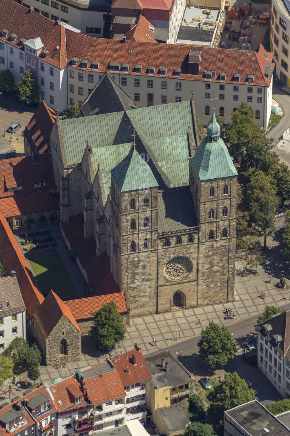 Luftbild Osnabrück - Stadtansicht vom Altstadtzentrum mit dem Dom St. Peter am Domplatz Osnabrück im Bundesland Niedersachsen