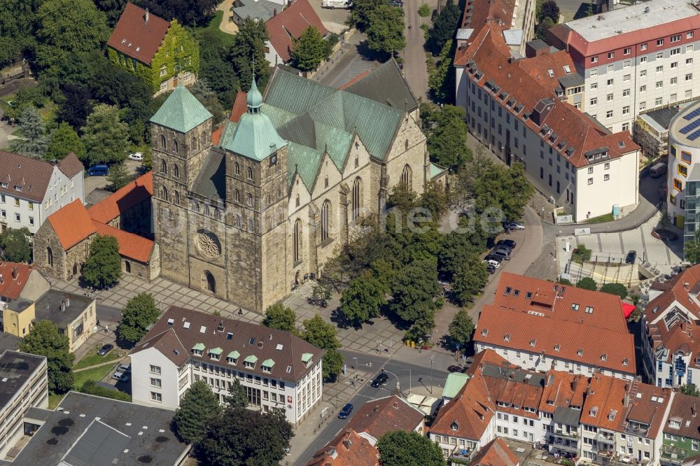 Luftbild Osnabrück - Stadtansicht vom Altstadtzentrum mit dem Dom St. Peter am Domplatz Osnabrück im Bundesland Niedersachsen