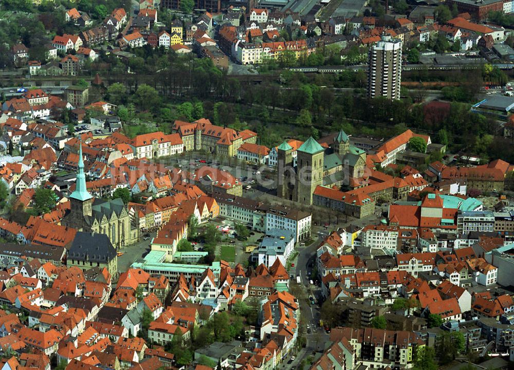 Luftaufnahme Osnabrück - Stadtansicht vom Altstadtzentrum Osnabrück