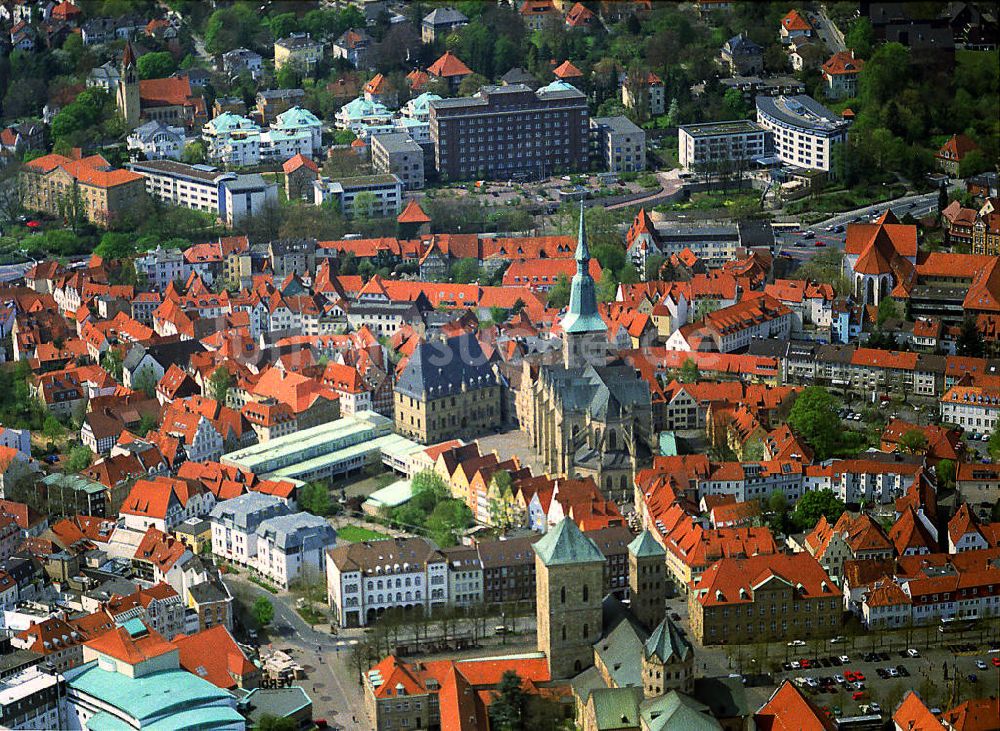 Osnabrück von oben - Stadtansicht vom Altstadtzentrum Osnabrück