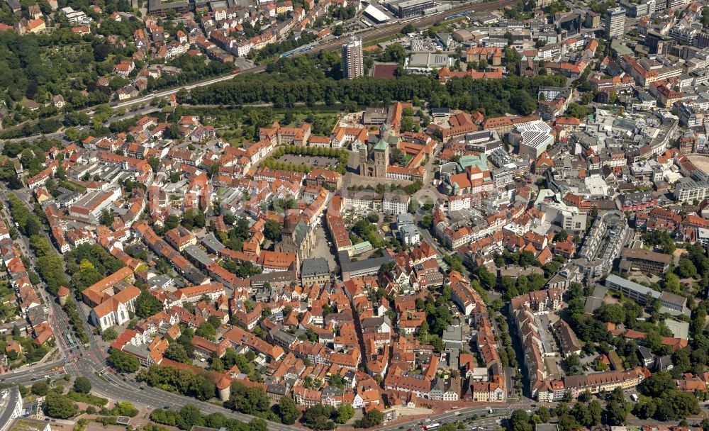 Osnabrück von oben - Stadtansicht vom Altstadtzentrum Osnabrück im Bundesland Niedersachsen