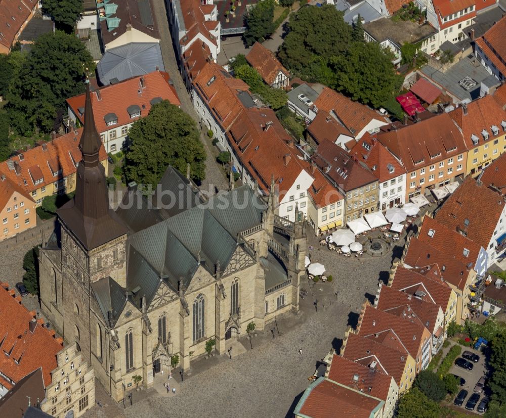 Luftaufnahme Osnabrück - Stadtansicht vom Altstadtzentrum Osnabrück im Bundesland Niedersachsen