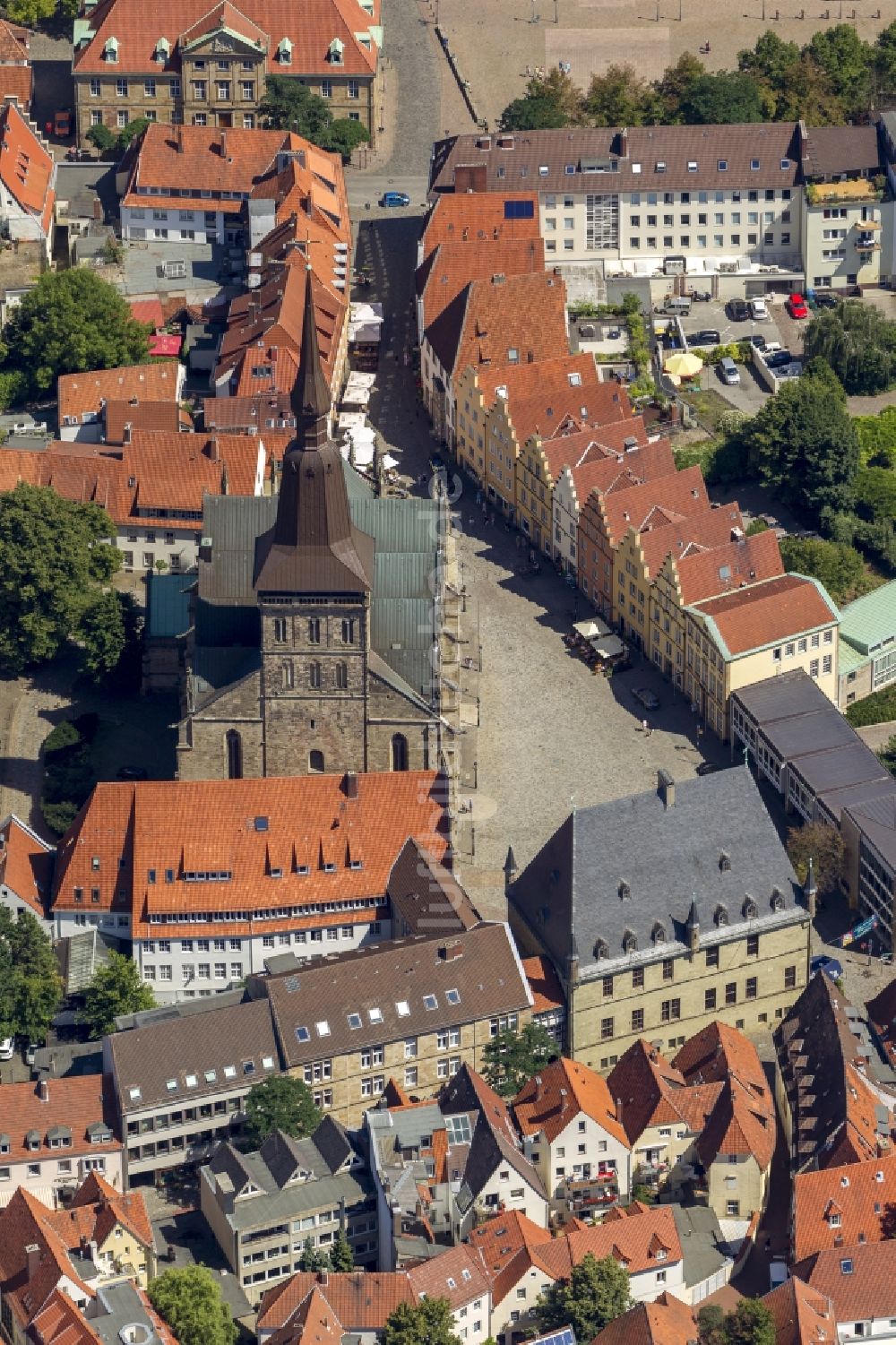 Osnabrück von oben - Stadtansicht vom Altstadtzentrum Osnabrück im Bundesland Niedersachsen