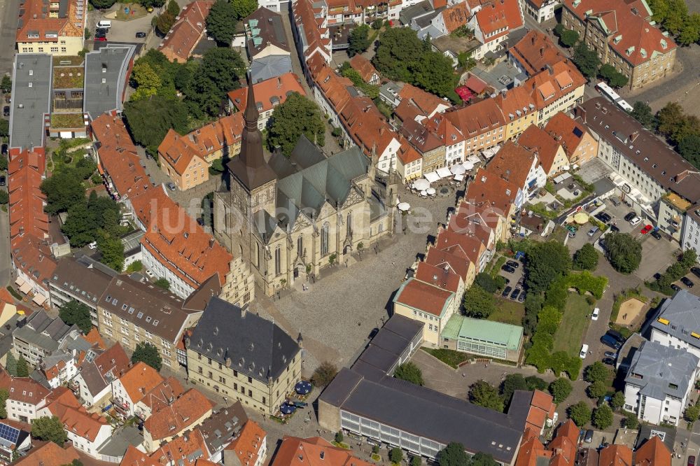 Osnabrück aus der Vogelperspektive: Stadtansicht vom Altstadtzentrum Osnabrück im Bundesland Niedersachsen