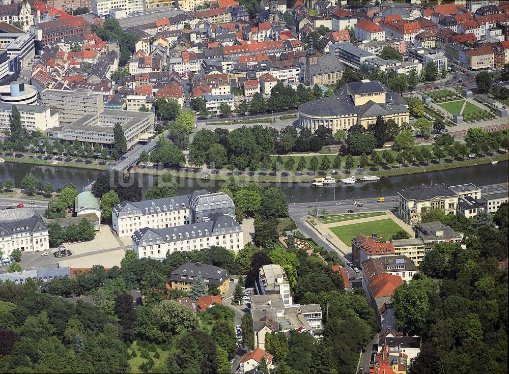 Luftaufnahme Saarbrücken - Stadtansicht auf das Altstadtzentrum von Saarbrücken