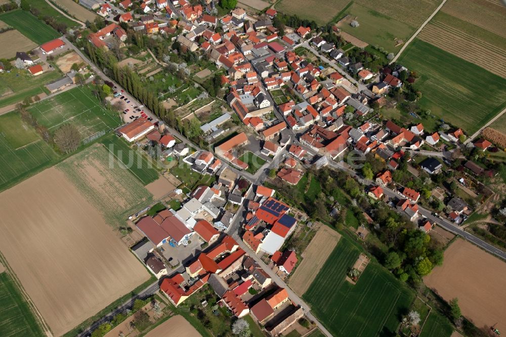 Alzey OT Dautenheim von oben - Stadtansicht von Alzey-Dautenheim im Bundesland Rheinland-Pfalz