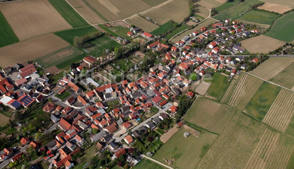 Alzey OT Dautenheim aus der Vogelperspektive: Stadtansicht von Alzey-Dautenheim im Bundesland Rheinland-Pfalz