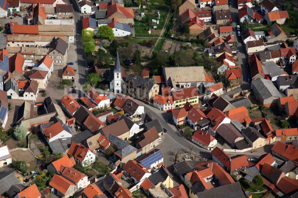 Luftaufnahme Alzey OT Heimersheim - Stadtansicht von Alzey-Heimersheim im Bundesland Rheinland-Pfalz