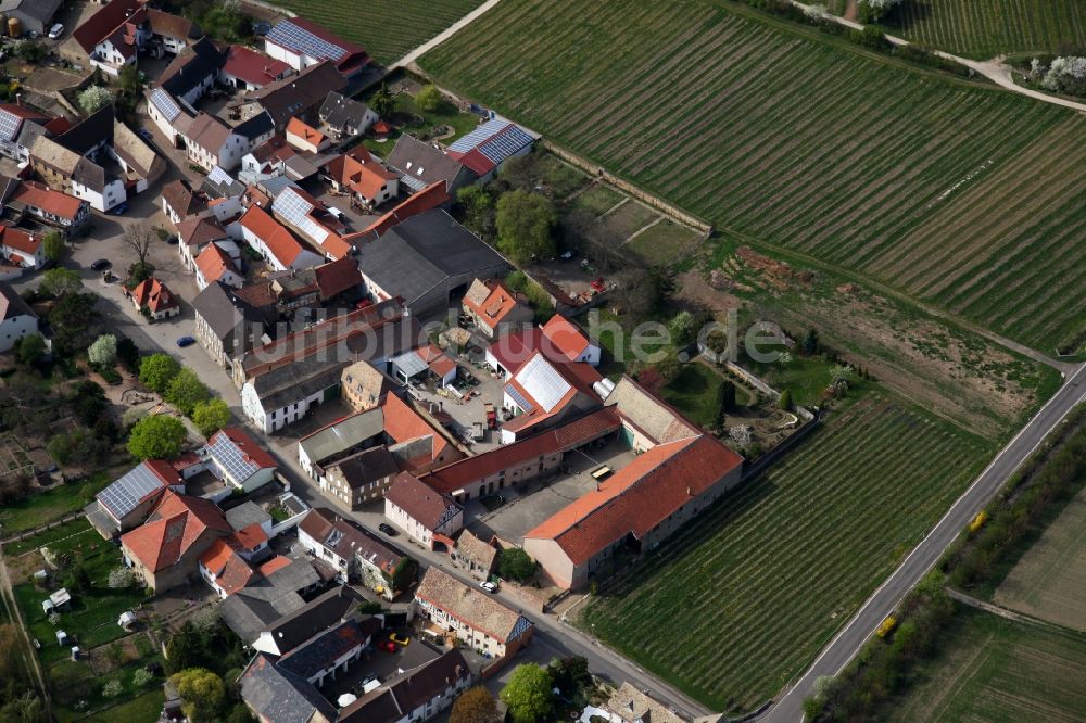 Luftaufnahme Alzey OT Heimersheim - Stadtansicht von Alzey-Heimersheim im Bundesland Rheinland-Pfalz