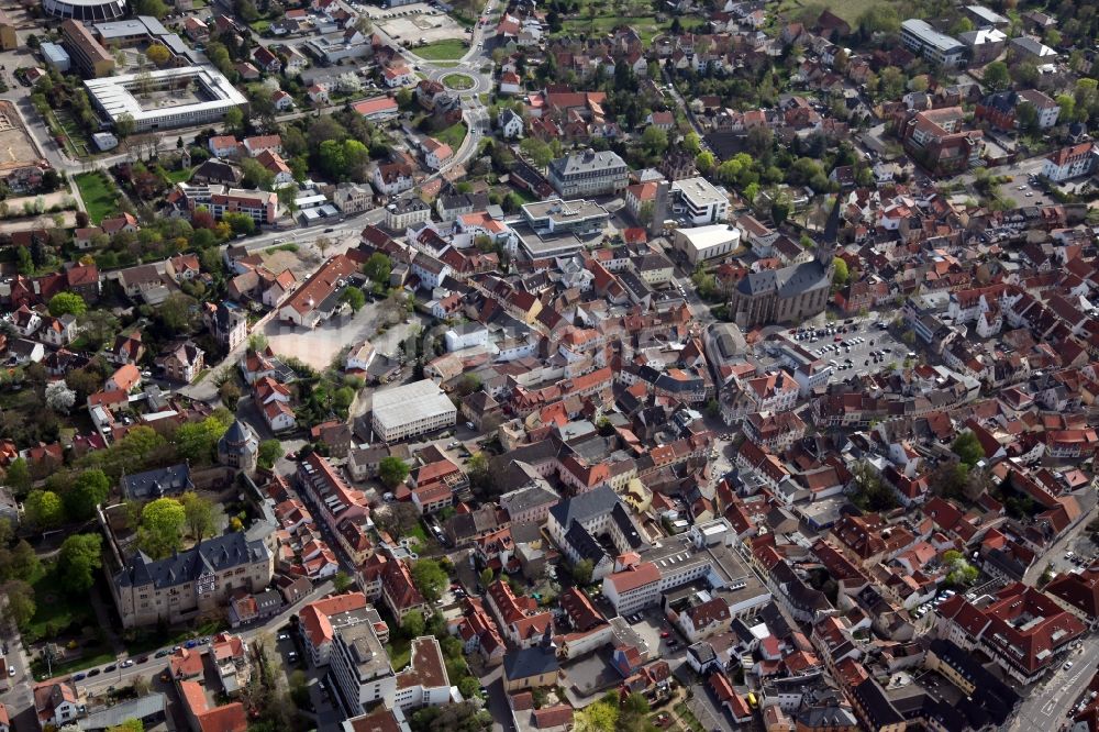 Luftaufnahme Alzey - Stadtansicht von Alzey im Bundesland Rheinland-Pfalz