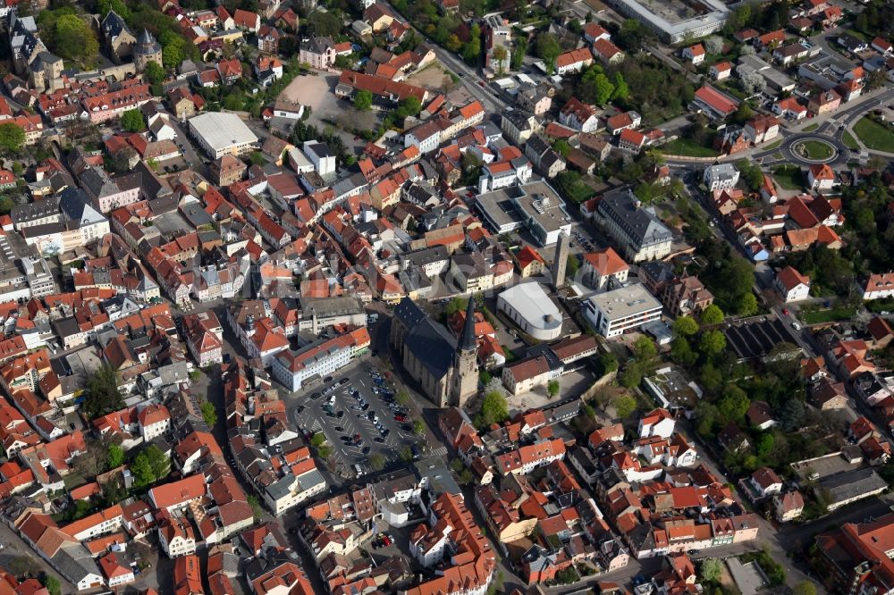 Alzey aus der Vogelperspektive: Stadtansicht von Alzey im Bundesland Rheinland-Pfalz