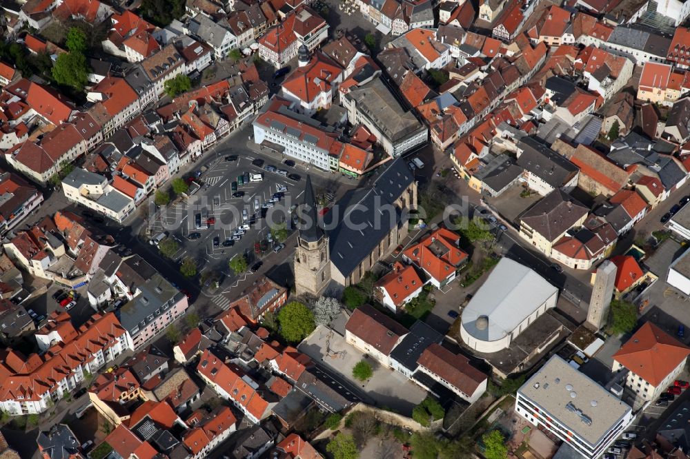 Alzey von oben - Stadtansicht von Alzey im Bundesland Rheinland-Pfalz