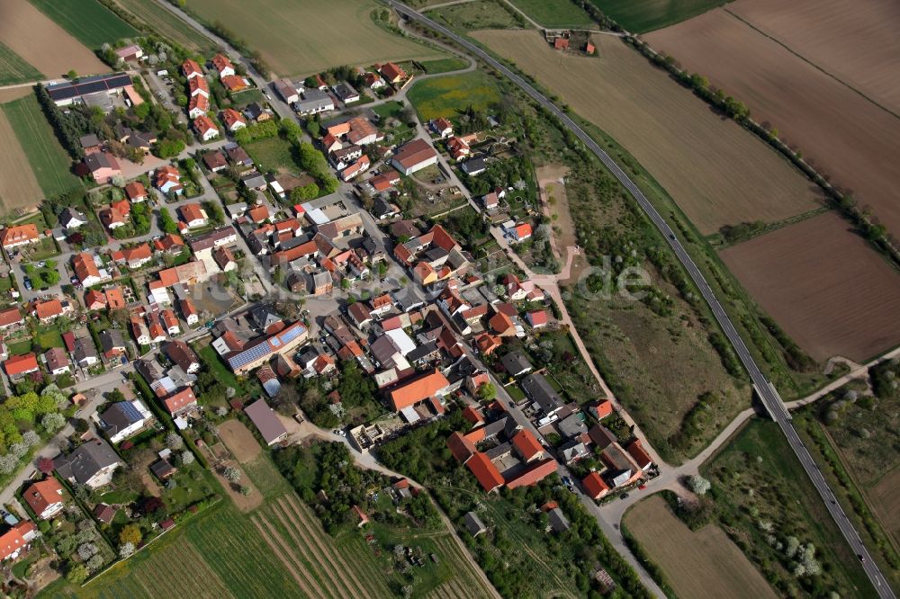 Luftaufnahme Alzey OT Schafhausen - Stadtansicht von Alzey-Schafhausen im Bundesland Rheinland-Pfalz