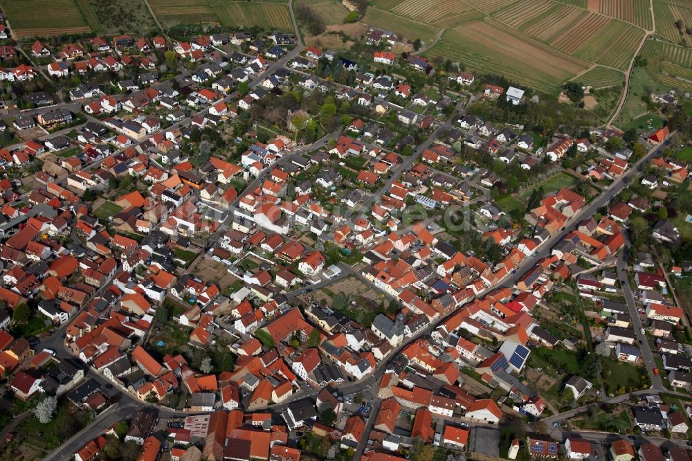 Luftaufnahme Alzey OT Weinheim - Stadtansicht von Alzey-Weinheim im Bundesland Rheinland-Pfalz