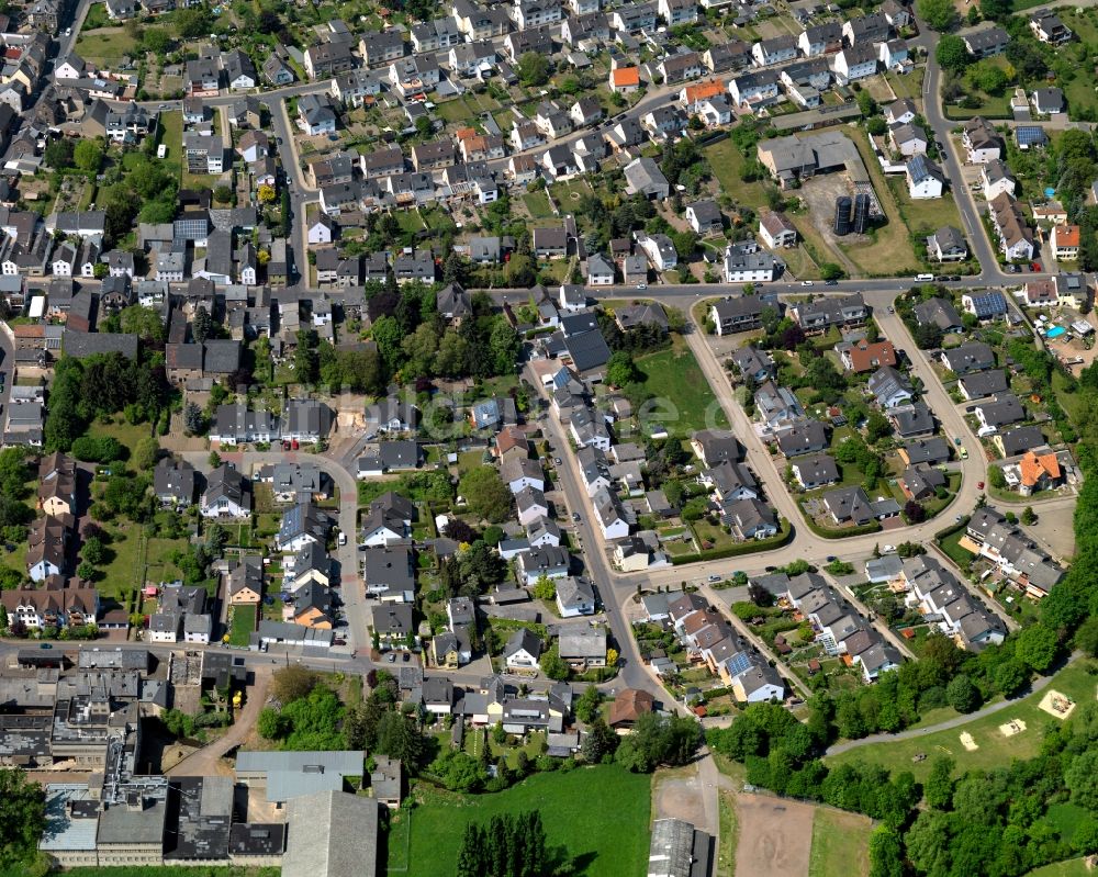 Andernach, Miesenheim aus der Vogelperspektive: Stadtansicht von Andernach, Miesenheim im Bundesland Rheinland-Pfalz