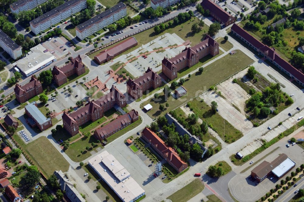 Stendal von oben - Stadtansicht der Anlage an der Scharnhorststraße in der Hansestadt Stendal im Bundesland Sachsen-Anhalt