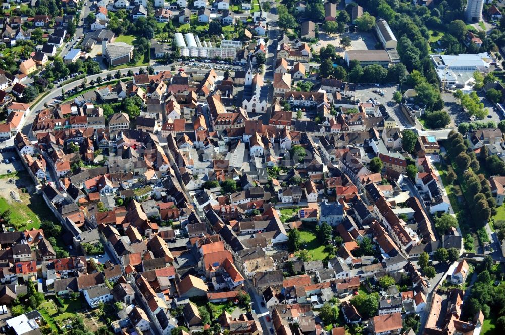 Babenhausen aus der Vogelperspektive: Stadtansicht von Babenhausen im Bundesland Hessen