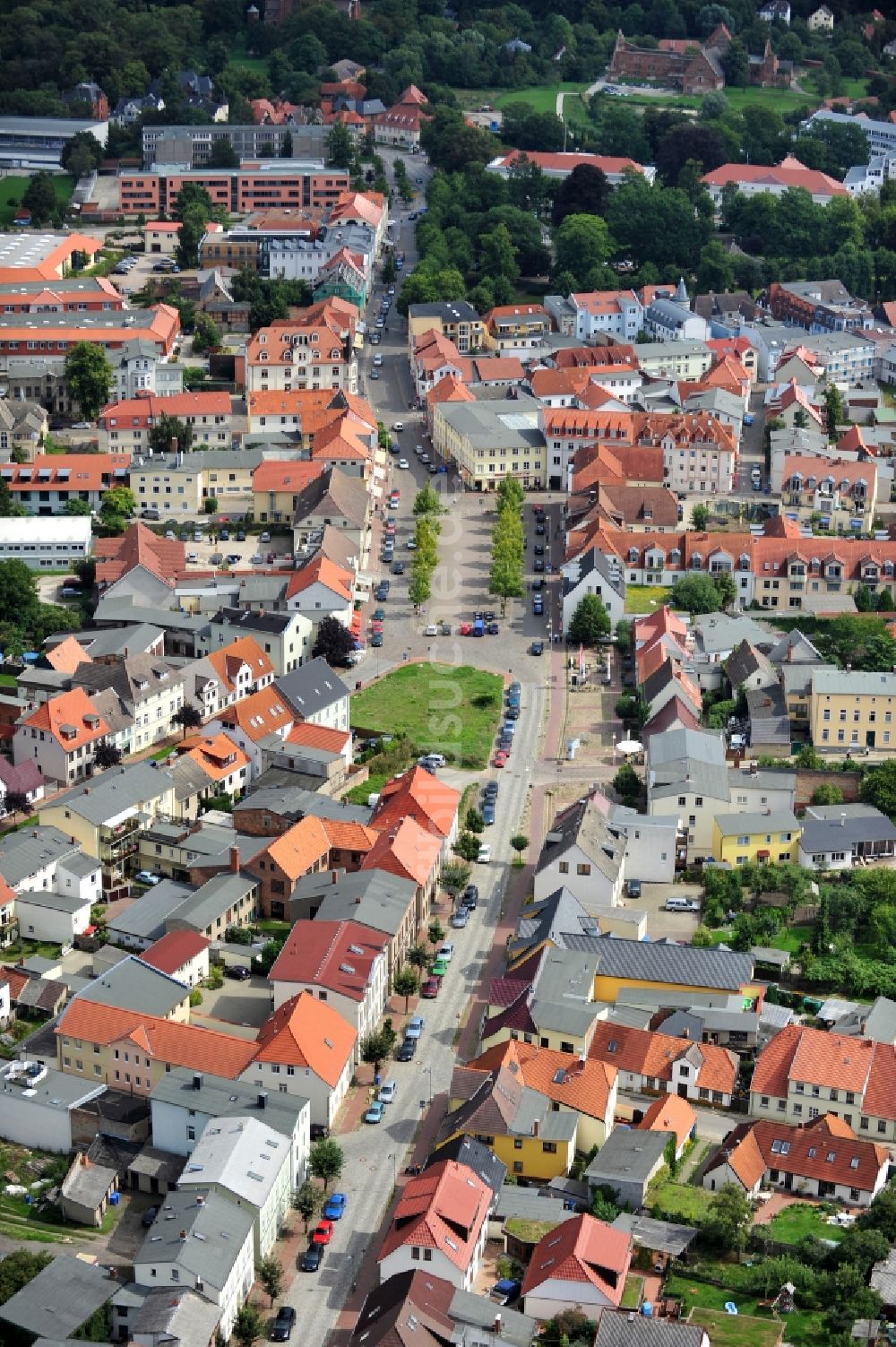 Bad Doberan von oben - Stadtansicht von Bad Doberan im Bundesland Mecklenburg-Vorpommern