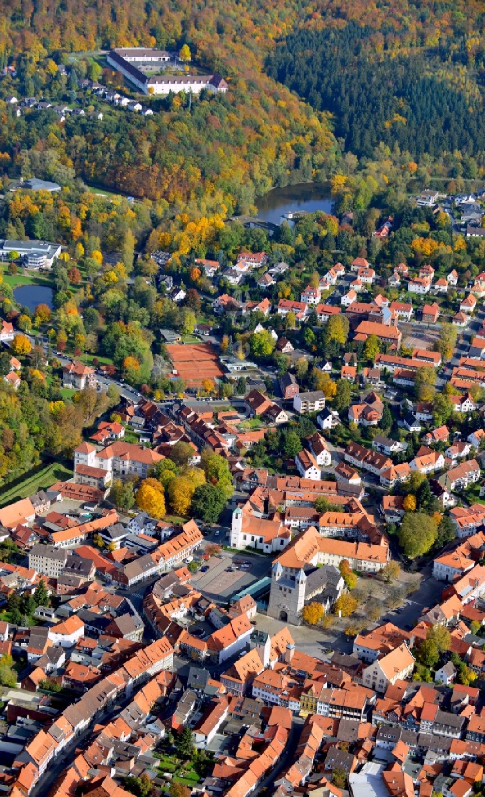 Luftbild Bad Gandersheim - Stadtansicht von Bad Gandersheim im Bundesland Niedersachsen