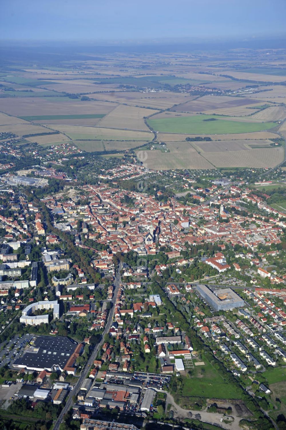 Bad Langensalza von oben - Stadtansicht Bad Langensalza