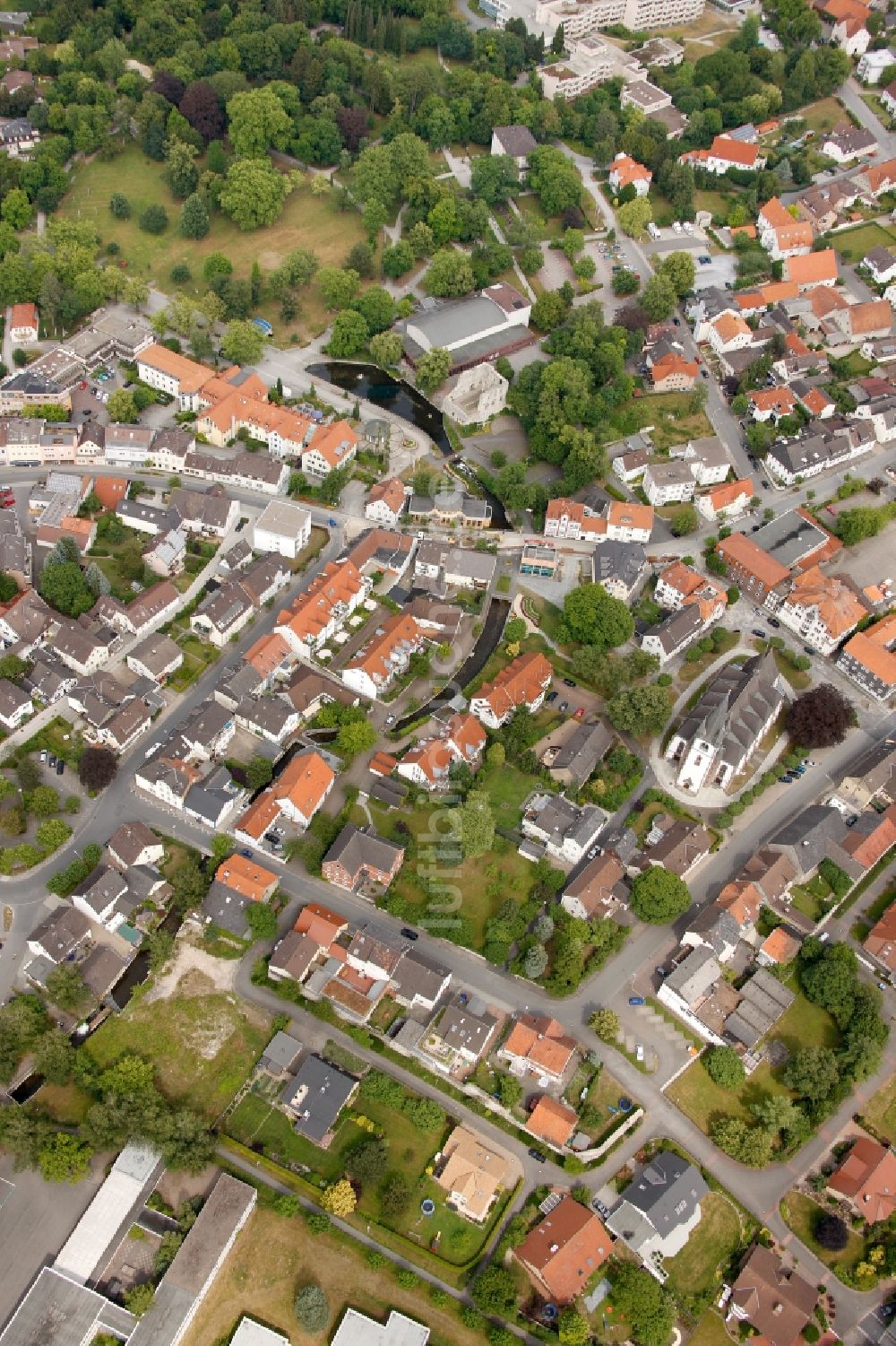 Bad Lippspringe von oben - Stadtansicht von Bad Lippspringe im Bundesland Nordrhein-Westfalen