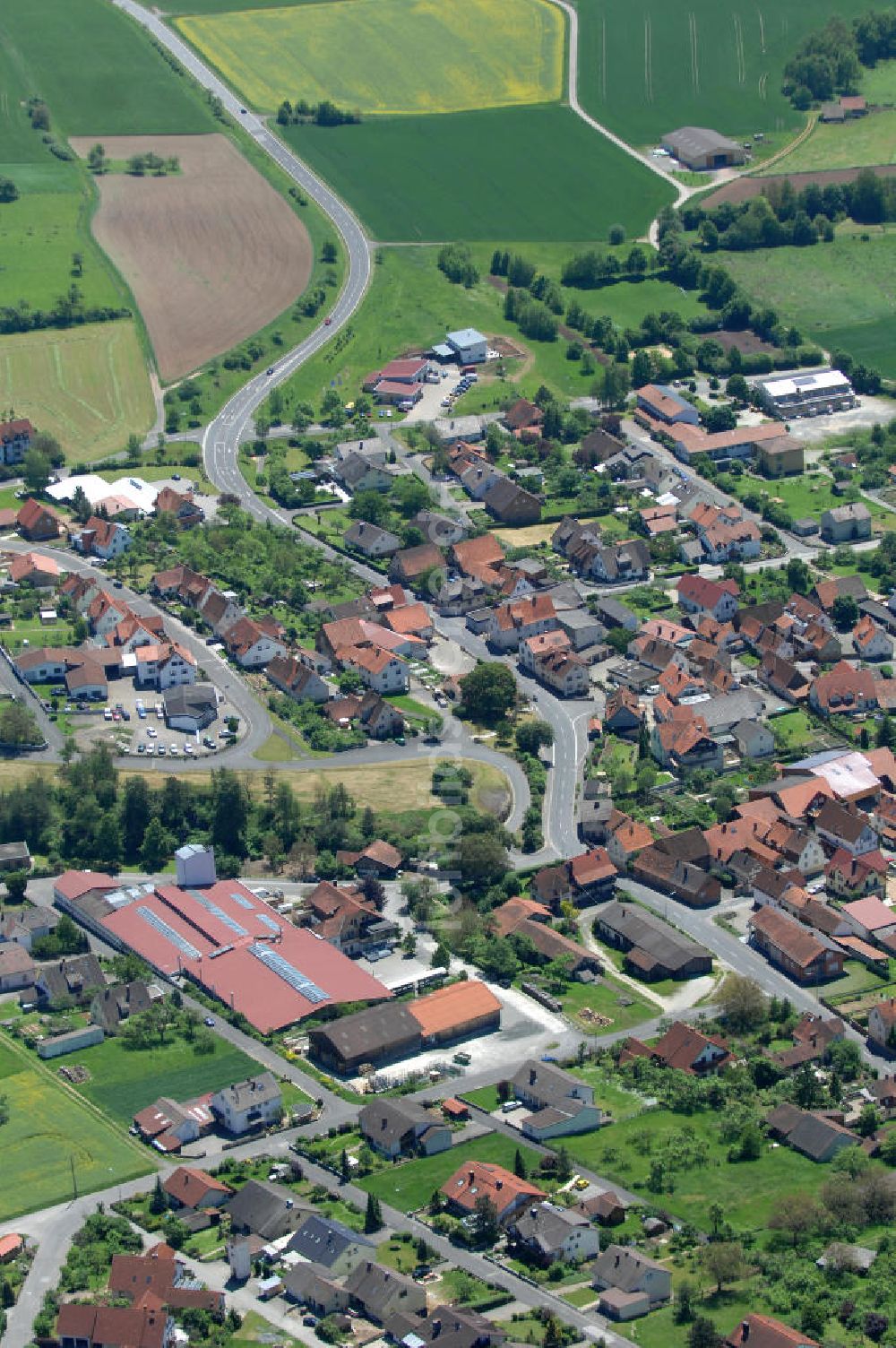 Luftaufnahme Bastheim - Stadtansicht Bastheim in Bayern