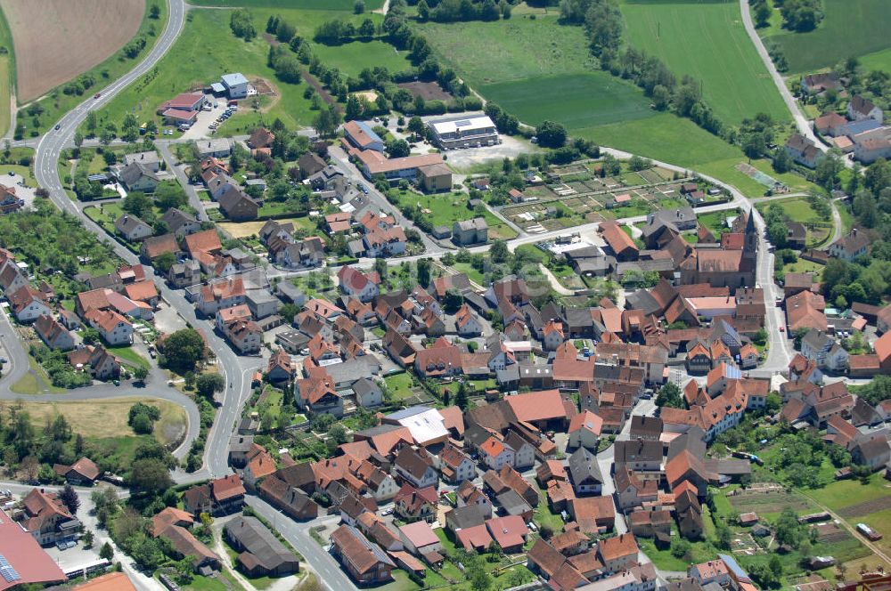 Bastheim von oben - Stadtansicht Bastheim in Bayern