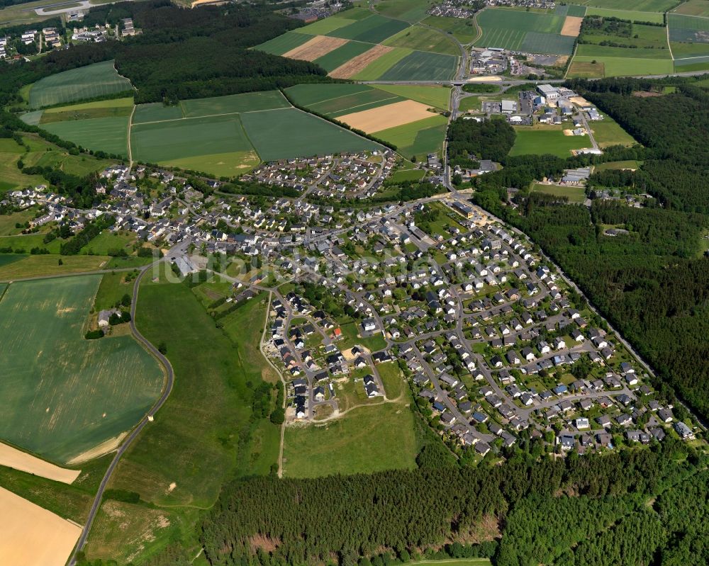 Luftaufnahme Büchenbeuren - Stadtansicht von Büchenbeuren im Bundesland Rheinland-Pfalz