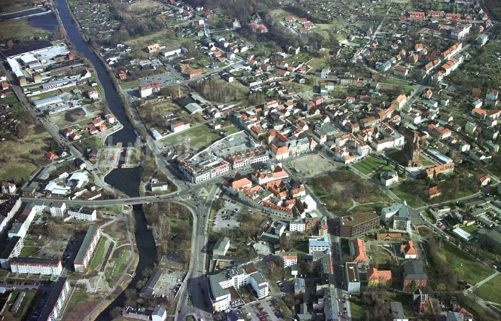 Luftbild Eberswalde - Stadtansicht vom Bereich des Marktplatzes in Eberswalde