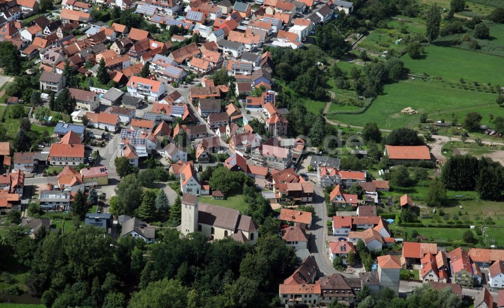 Luftaufnahme Berg - Pfalz - Stadtansicht von Berg - Pfalz im Bundesland Rheinland-Pfalz