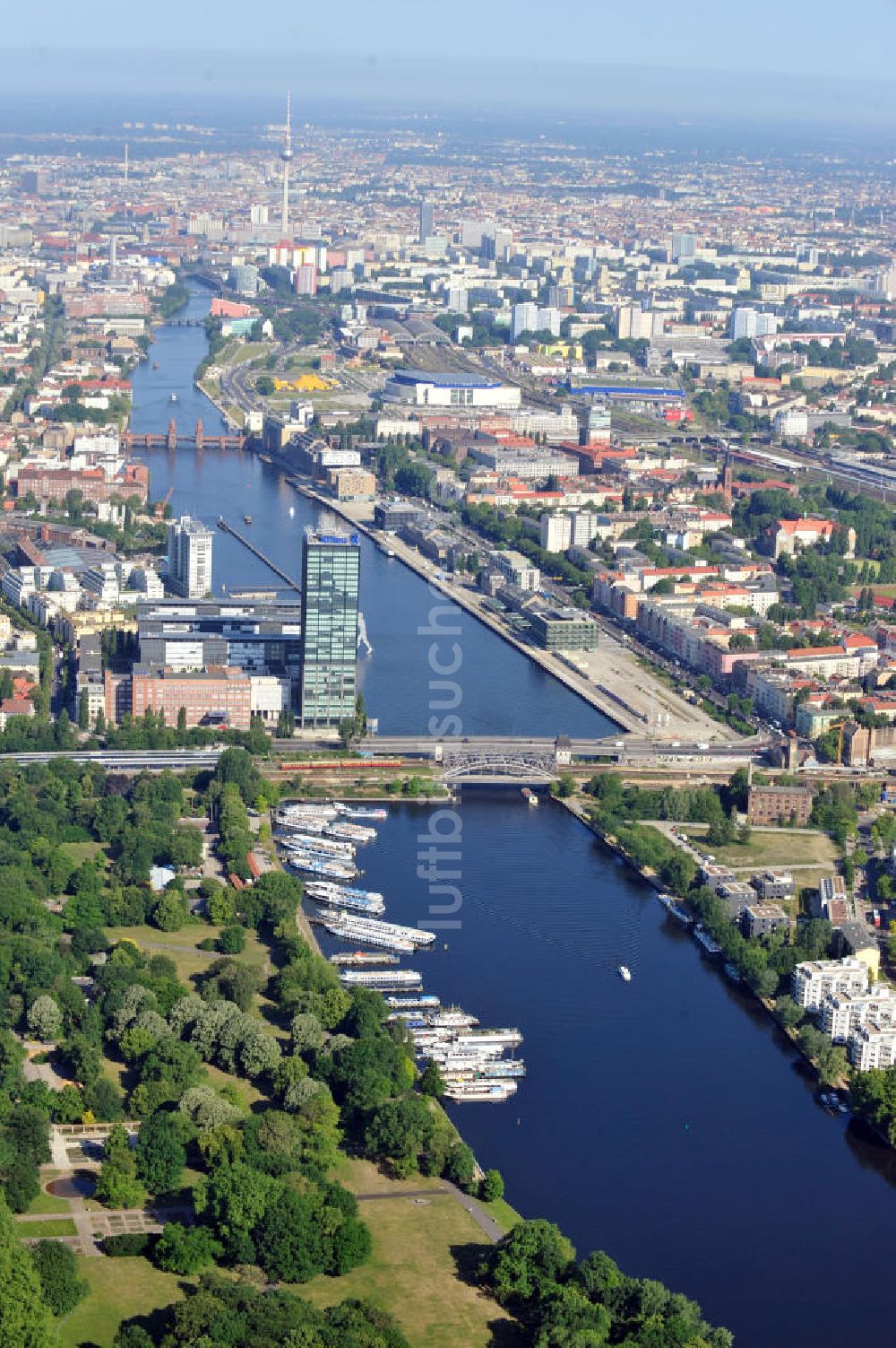 Luftaufnahme Berlin Treptow - Stadtansicht Berlin