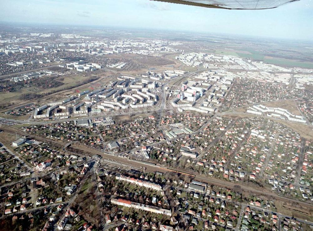 Berlin - Hellersdorf aus der Vogelperspektive: Stadtansicht von Berlin - Hellersdorf / Mahlsdorf.