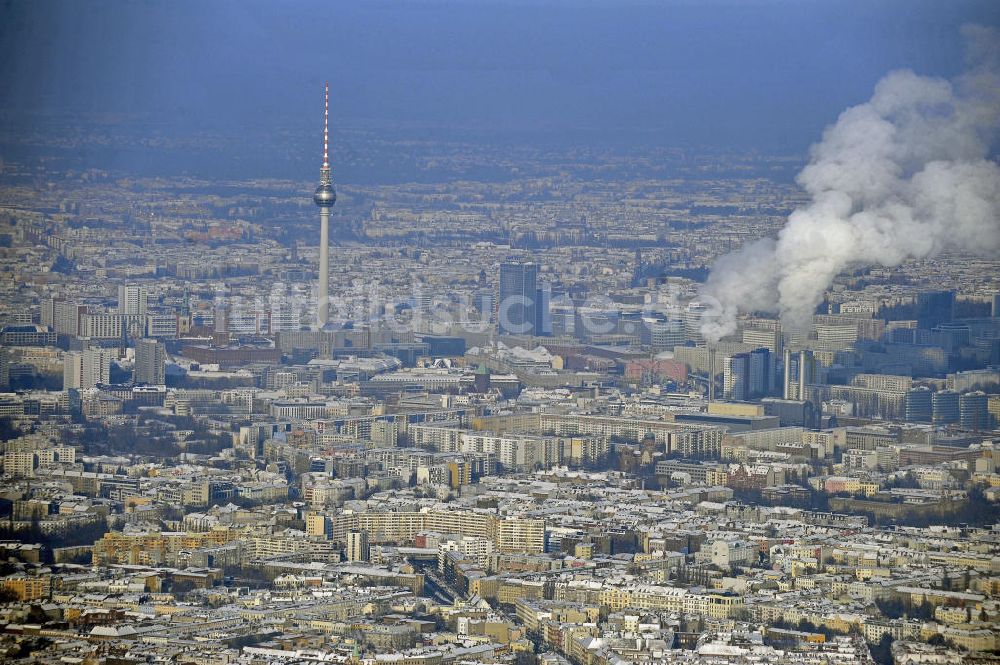 Berlin von oben - Stadtansicht Berlin im Winter