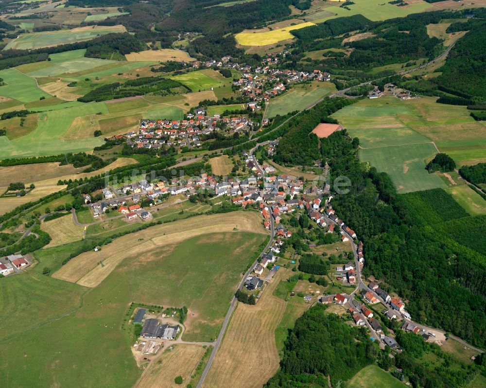 Berschweiler bei Baumholder aus der Vogelperspektive: Stadtansicht von Berschweiler bei Baumholder im Bundesland Rheinland-Pfalz