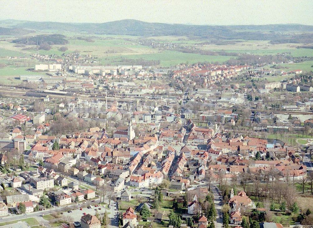 Luftbild Bischofswerda / Sachsen - Stadtansicht von Bischofswerda in Sachsen.