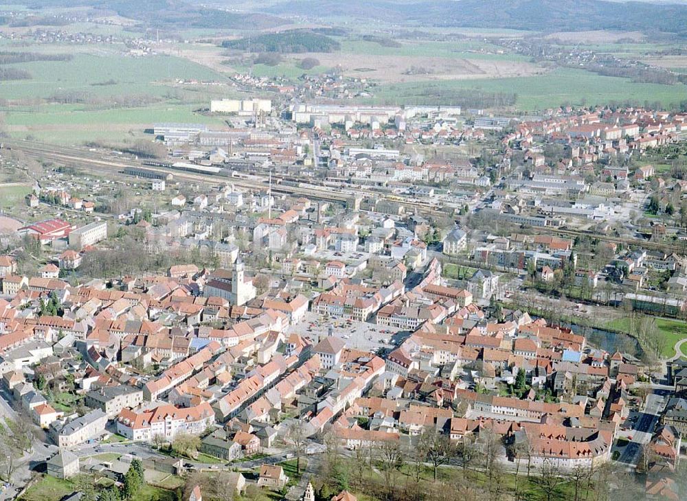 Luftaufnahme Bischofswerda / Sachsen - Stadtansicht von Bischofswerda in Sachsen.