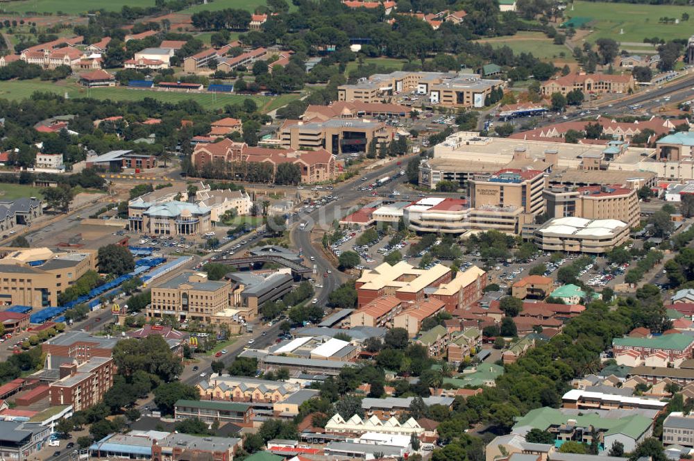 BLOEMFONTEIN aus der Vogelperspektive: Stadtansicht von Bloemfontein in Südafrika