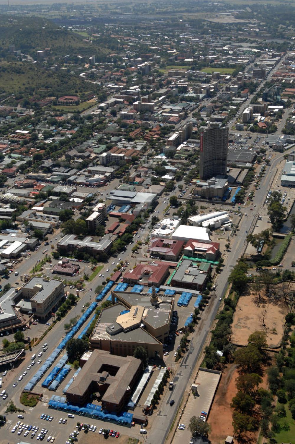 BLOEMFONTEIN von oben - Stadtansicht von Bloemfontein in Südafrika