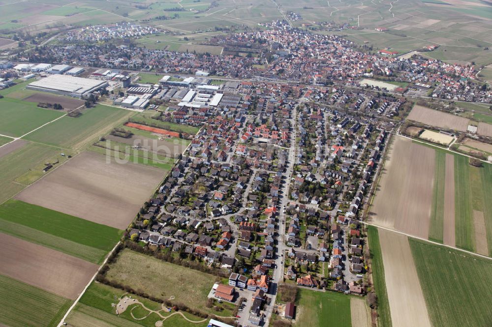 Luftbild Bodenheim - Stadtansicht Bodenheim