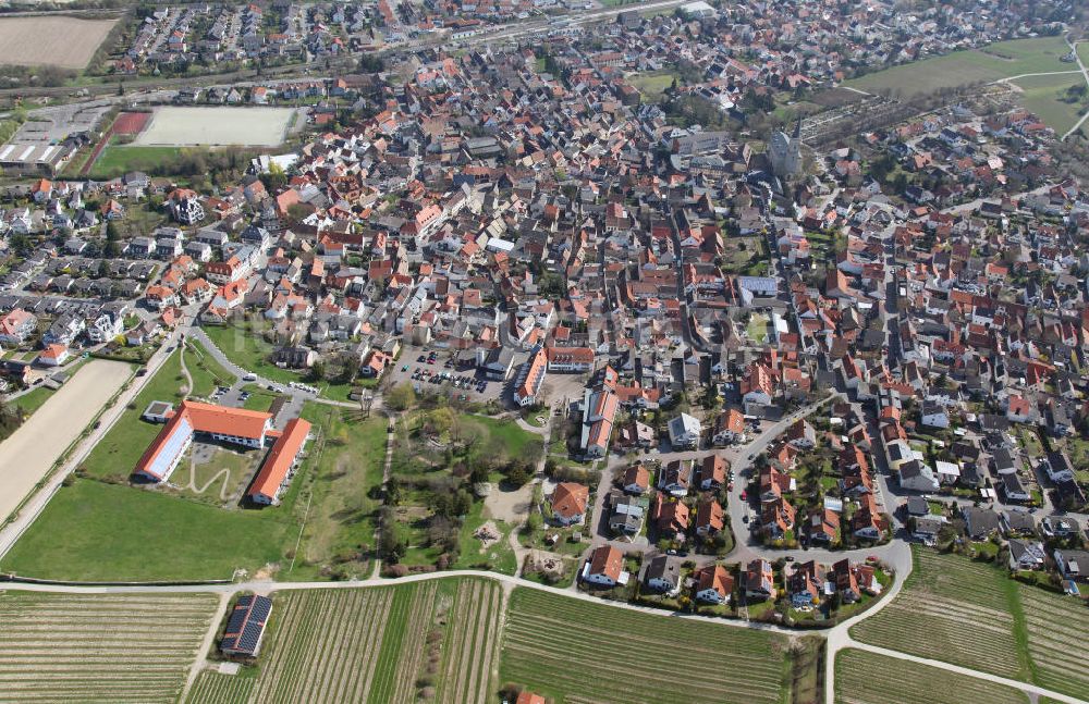 Bodenheim von oben - Stadtansicht Bodenheim