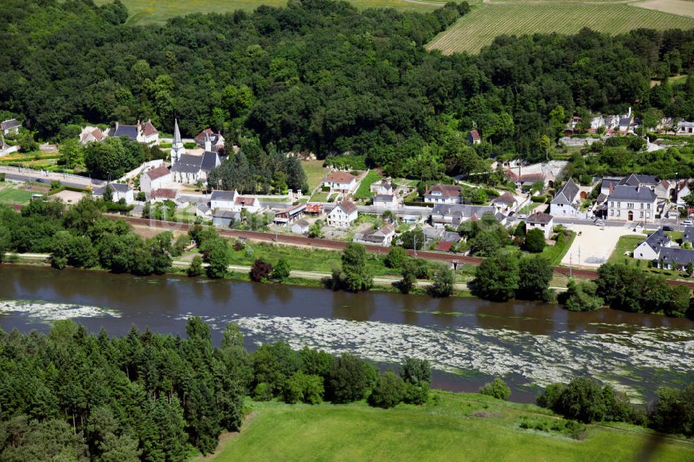 Luftbild Bourré - Stadtansicht Bourré im Loiretal