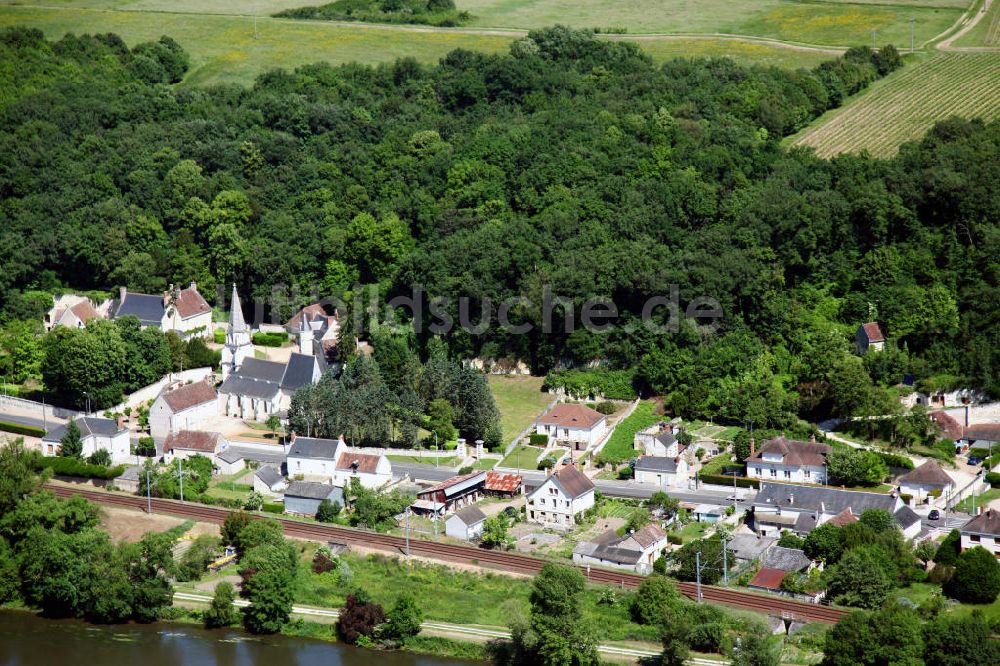 Luftaufnahme Bourré - Stadtansicht Bourré im Loiretal