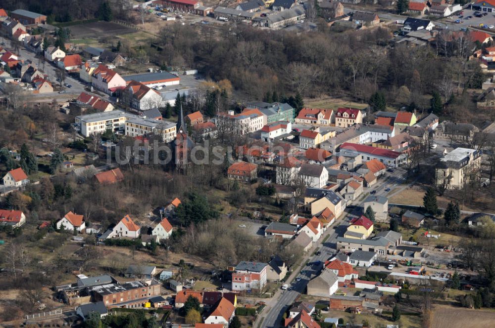 Luftbild Werneuchen - Stadtansicht vom brandenburgischen Werneuchen aus südwestlicher Richtung