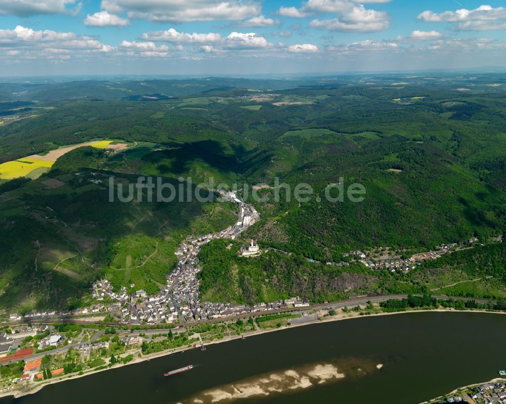 Braubach aus der Vogelperspektive: Stadtansicht von Braubach im Bundesland Rheinland-Pfalz